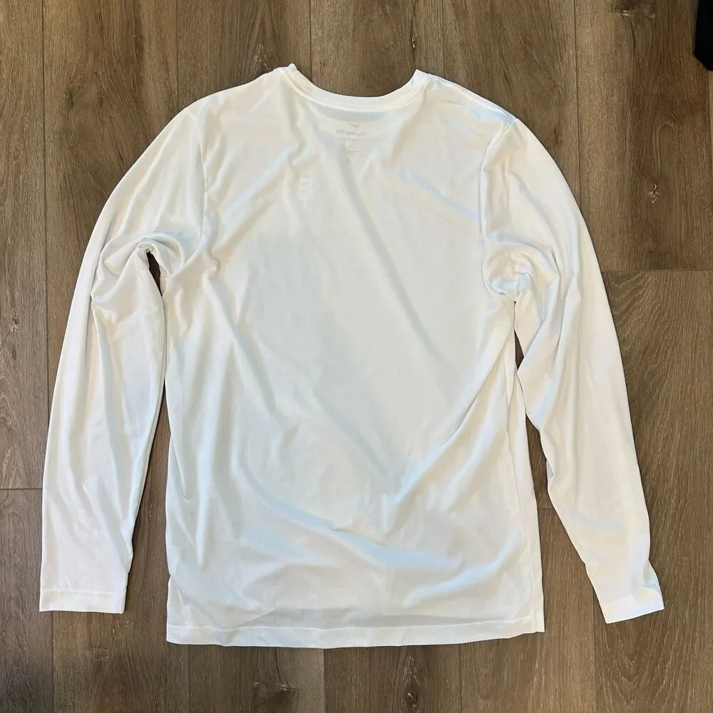 Baylor Bears Nike Dri Fit Long Sleeve Shirt White Athletic Tee Mens Large